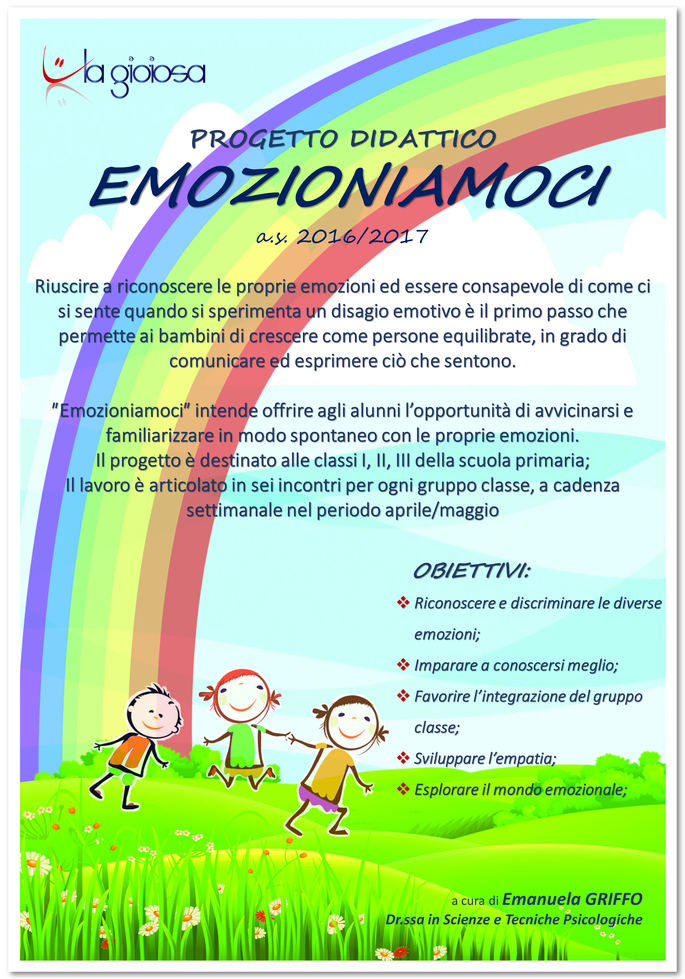 Locandina Progetto Psicologia Emozioniamoci